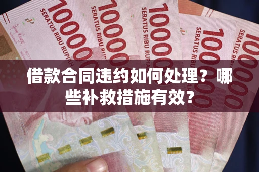 济南借款合同违约如何处理？哪些补救措施有效？