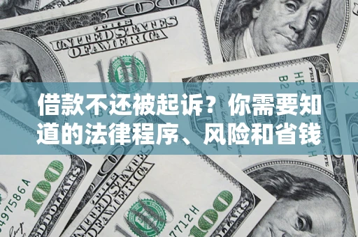 济南借款不还被起诉？你需要知道的法律程序、风险和省钱技巧